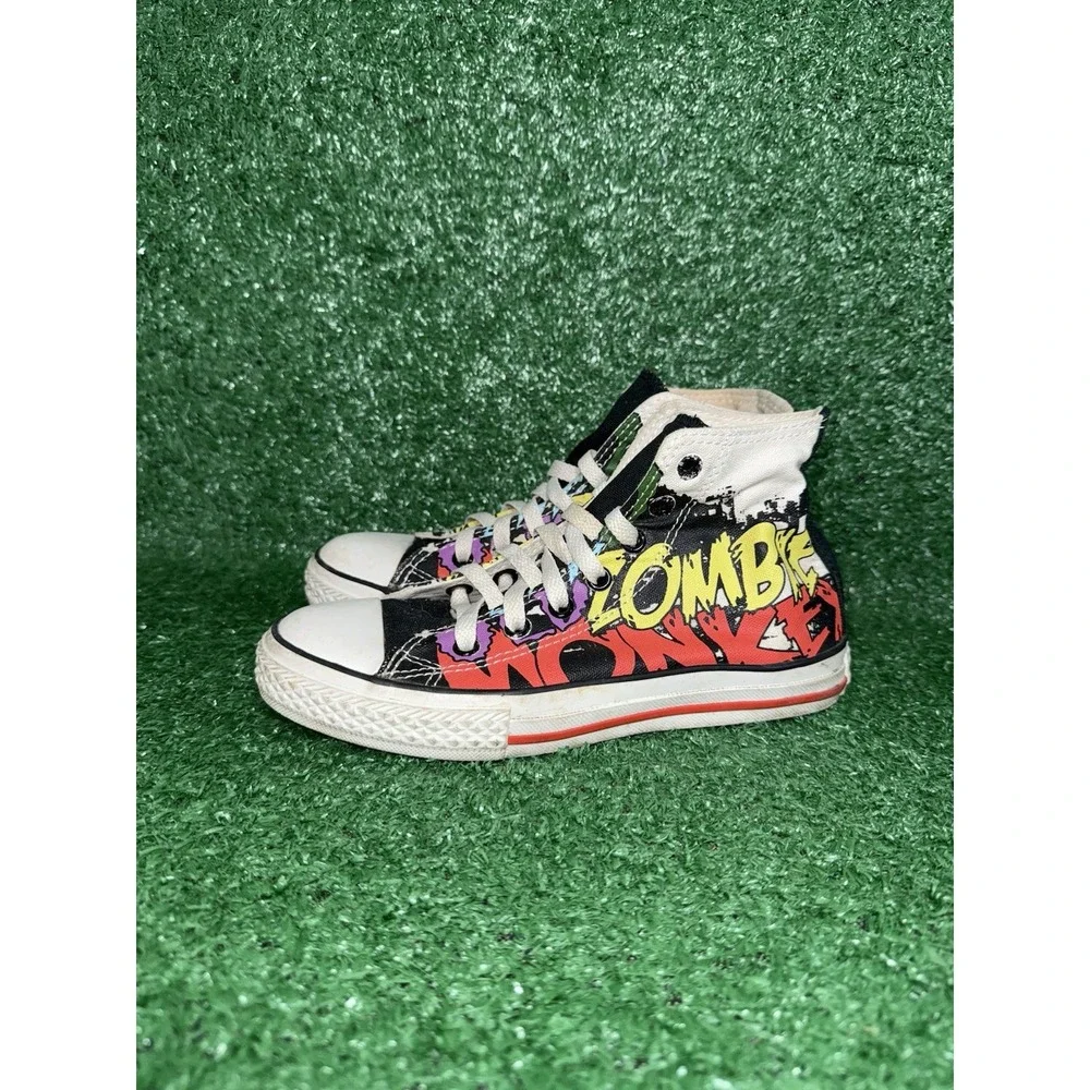 RARE SIZE‎ 2 Converse AOP Graffiti Street Art OG Y2K Multicolor Vintage Sneakers